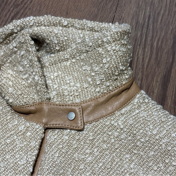 Akris Wool Bouclé Jacket with Lambskin Leather Trim – Size 10 - Picture 7 of 15